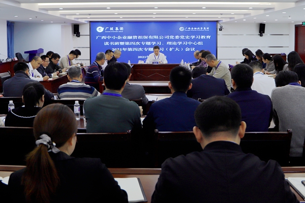 中小擔(dān)保黨委召開(kāi)黨史學(xué)習(xí)教育讀書(shū)班暨第四次專(zhuān)題學(xué)習(xí)、理論學(xué)習(xí)中心組2021年第四次專(zhuān)題學(xué)習(xí)（擴(kuò)大）會(huì)議